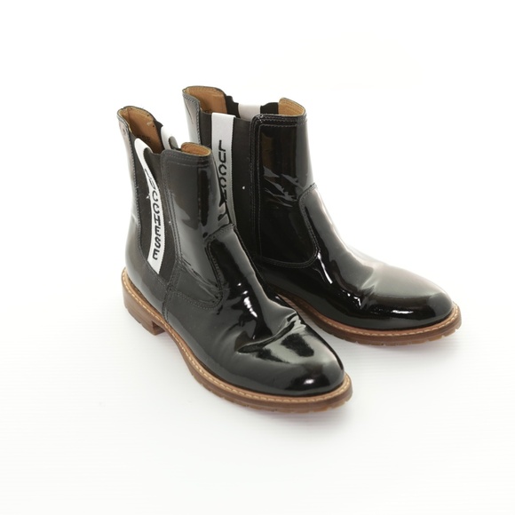 Lucchese All Weather Ladies Garden Rain Boot Black Patent Leather Womens 8M - Picture 1 of 8